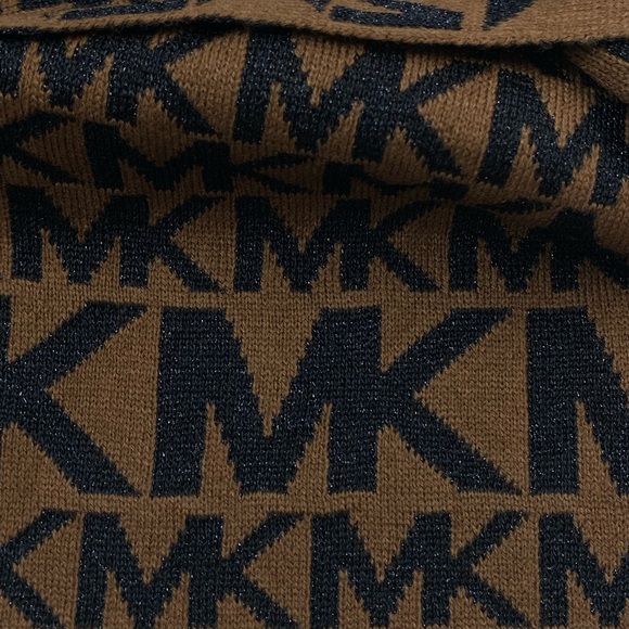 Michael Kors Signature Scarf Black and Brown NWT Soft - Picture 2 of 3